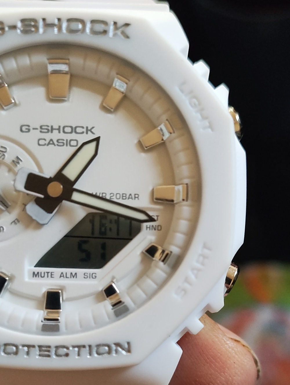 Casio G-Shock White and Gold Accent Men's Watch